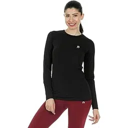 NEVER LOSE Women Compression T-Shirt, Top Full Sleeve Plain Athletic Fit Multi Sports Cycling, Cricket, Football, Badminton, Gym, Fitness & Other Outdoor Inner Wear Size (Black, Large)-picture-16