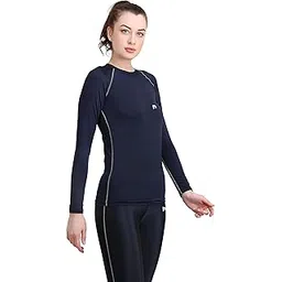 NEVER LOSE Women Compression T-Shirt Top Plain Athletic Fit Multi Sports Cycling, Cricket, Football, Badminton, Gym-picture-30