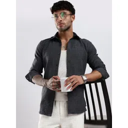 NEVER NEUD Men Classic Slim Fit Casual Shirt-picture-31