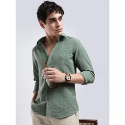 NEVER NEUD Men Classic Slim Fit Casual Shirt-picture-23