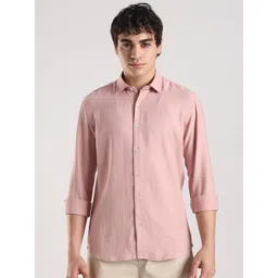 NEVER NEUD Men Classic Slim Fit Vertical Striped Spread Collar Casual Shirt-picture-25