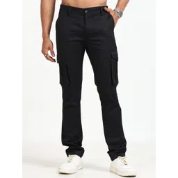 NEVER NEUD Men Relaxed Cargos Trousers-picture-13