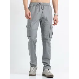 NEVER NEUD Men Relaxed Cargos Trousers-picture-27