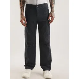 NEVER NEUD Men Relaxed Cargos Trousers-picture-35