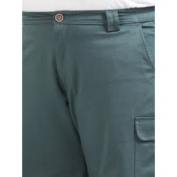 NEVER NEUD Men Relaxed Loose Fit Mid-Rise Cargos Trousers image 5