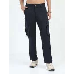 NEVER NEUD Men Relaxed Straight Fit Cargos Trousers-picture-23