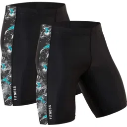 never quit Solid Men Black Tights-picture-18