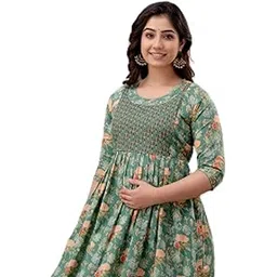 nevisha style Women Cotton Maternity Kurti II Cotton Maternity Gown for Women II Maternity Feeding Kurti with Zipper-picture-43