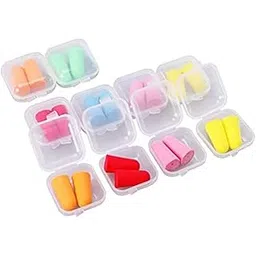 New 10pcs/5Bag Soft Independent Boxed Foam Ear Plugs Tapered Noise Prevention Earplugs Noise Reduction For Travel Sleep-picture-32