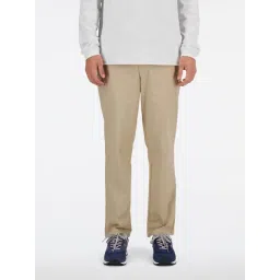 New Balance Beige Cotton Regular Fit Self Pattern Sports Trackpants-picture-13