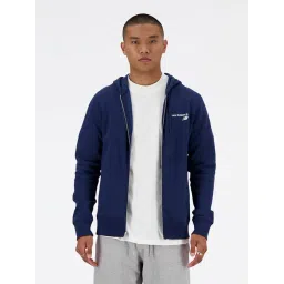 New Balance Blue Cotton Regular Fit Self Pattern Sports Jacket-picture-48