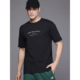 New Balance Brand Logo Embroidered Pure Cotton Relaxed Fit Athleisure T-shirt-picture-33