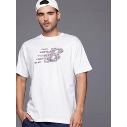 New Balance Brand Logo Print Drop-Shoulder Sleeves Pure Cotton T-shirt-picture-30