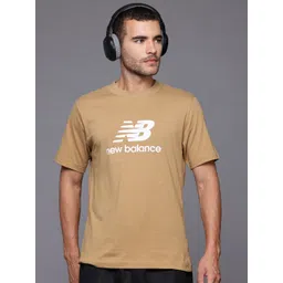 New Balance Brand Logo Print Pure Cotton Athleisure T-shirt-picture-35