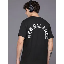New Balance Brand Logo Print Pure Cotton Athleisure T-shirt-picture-36
