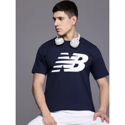 New Balance Brand Logo Print Pure Cotton T-shirt-picture-32