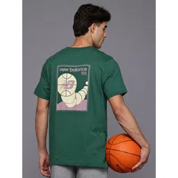 New Balance Brand Logo Printed Pure Cotton 550 Sports T-shirt-picture-13