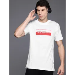 New Balance Brand Logo Printed Pure Cotton Regular Fit Sports T-shirt-picture-26