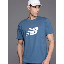 New Balance Brand Logo Printed Pure Cotton Regular Fit Sports T-shirt-picture-23