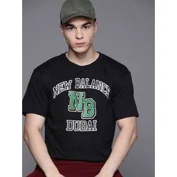 New Balance Brand Logo Printed Pure Cotton Relaxed Fit Sports T-shirt-picture-17