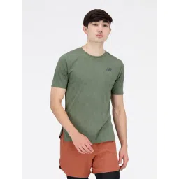 New Balance Green Comfort Fit Self Design Sports T-Shirt-picture-21