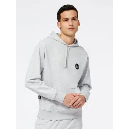 New Balance Light Grey Regular Fit Hooded Sweatshirt-picture-40