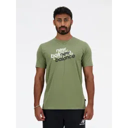 New Balance Olive Regular Fit Logo Printed T-Shirt-picture-24