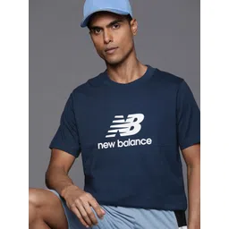New Balance Printed Drop-Shoulder Sleeves Pure Cotton T-shirt-picture-36