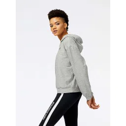 New Balance Women Grey Solid Athletic Hoodie image 3