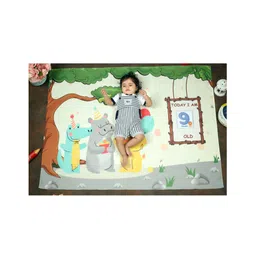 New Comers Milestone Blanket And Props For Baby'S Monthly Photoshoot - Multicolor-image-13