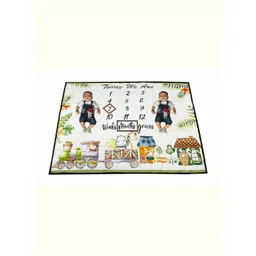NEW COMERS White & Green Cartoon Characters Mild Winter 210 GSM Single Bed Quilt-picture-20