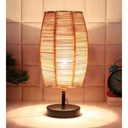 Fenerty Beige Bamboo Shade Table Lamp With Iron Base by New Era-picture-16