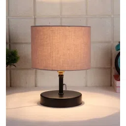 new era Devansh Iron Table Lamp With Grey Cotton Shade-picture-11