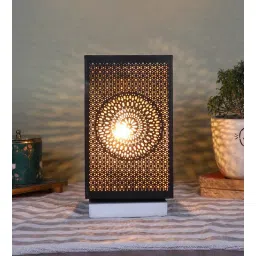 new era Etched Metal Night Lamp with Metal Shade (Antique Gold & Gold)-picture-38