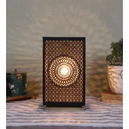new era Etched Metal Night Lamp with Metal Shade (Antique Gold & Gold)-picture-36