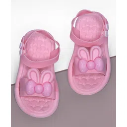 NEW STEPS Bow & Animal Ears Applique Detailed Sandals - Light Pink image 1