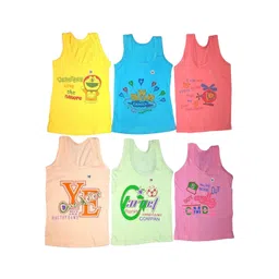 NEW TRINATH HOSIERY Infant Boys Pack Of 6 Printed Basic Vests LSF-04-picture-40