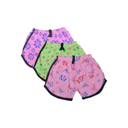 NEW TRINATH HOSIERY Kids Pack Of 3 Cotton Floral Printed Hot Pants Shorts-picture-17