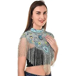 New Vintage Fully Hand Embroidery Multi Colour Poncho-picture-28