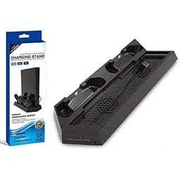 New World Vertical Stand with Cooling Fan Dual Charger Charging Dock Usb Hub For PS4 Sony Playstation 4 Fat,Slim and Pro All model-image-4