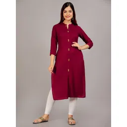 NEW4U Mandarin Collar Roll-Up Sleeves Straight Kurta-picture-29