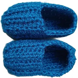 NewBorn Blue Booties, Size 0, 9 Centimeter-picture-21