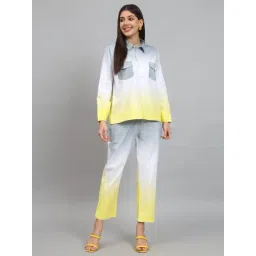 Newd White & Yellow Cotton Blend Maxi Co-Ord Set-picture-43