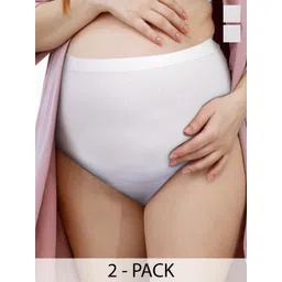 NEWMOM Pack Of 2 High-Rise Seamless Breathable Maternity Support Briefs 0803-202-picture-26