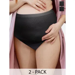NEWMOM Pack Of 2 High-Rise Seamless Breathable Maternity Support Briefs 0803-212-picture-32