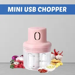 newoutlate Chopper (Electric Rechargeable Chopper) for Kitchen Vegetable Garlic Onion E333 Electric Vegetable & Fruit Chopper-picture-11