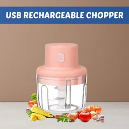 newoutlate Chopper (Electric Rechargeable Chopper) for Kitchen Vegetable Garlic Onion E493 Electric Vegetable & Fruit Chopper-picture-17