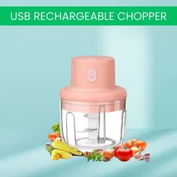 newoutlate Mini Rechargeable Chopper, Electric Chopper for Onion, Garlic and VegetableB143 Electric Vegetable & Fruit Chopper-picture-13