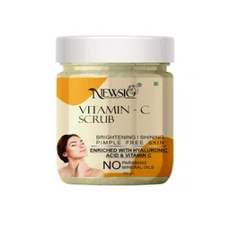 Newsio Vitamin C Scrub For Brightening Skin With Hyaluronic Acid- 100 g-picture-12