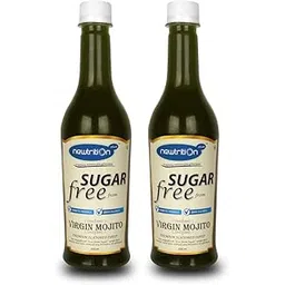 Newtrition Plus Redefining Nutrition Sugar Free Virgin Mojito Mixer Syrup - Pack of 2 (500 ml Each) - Zero Calorie, Diabetic Friendly, Keto Friendly-picture-13